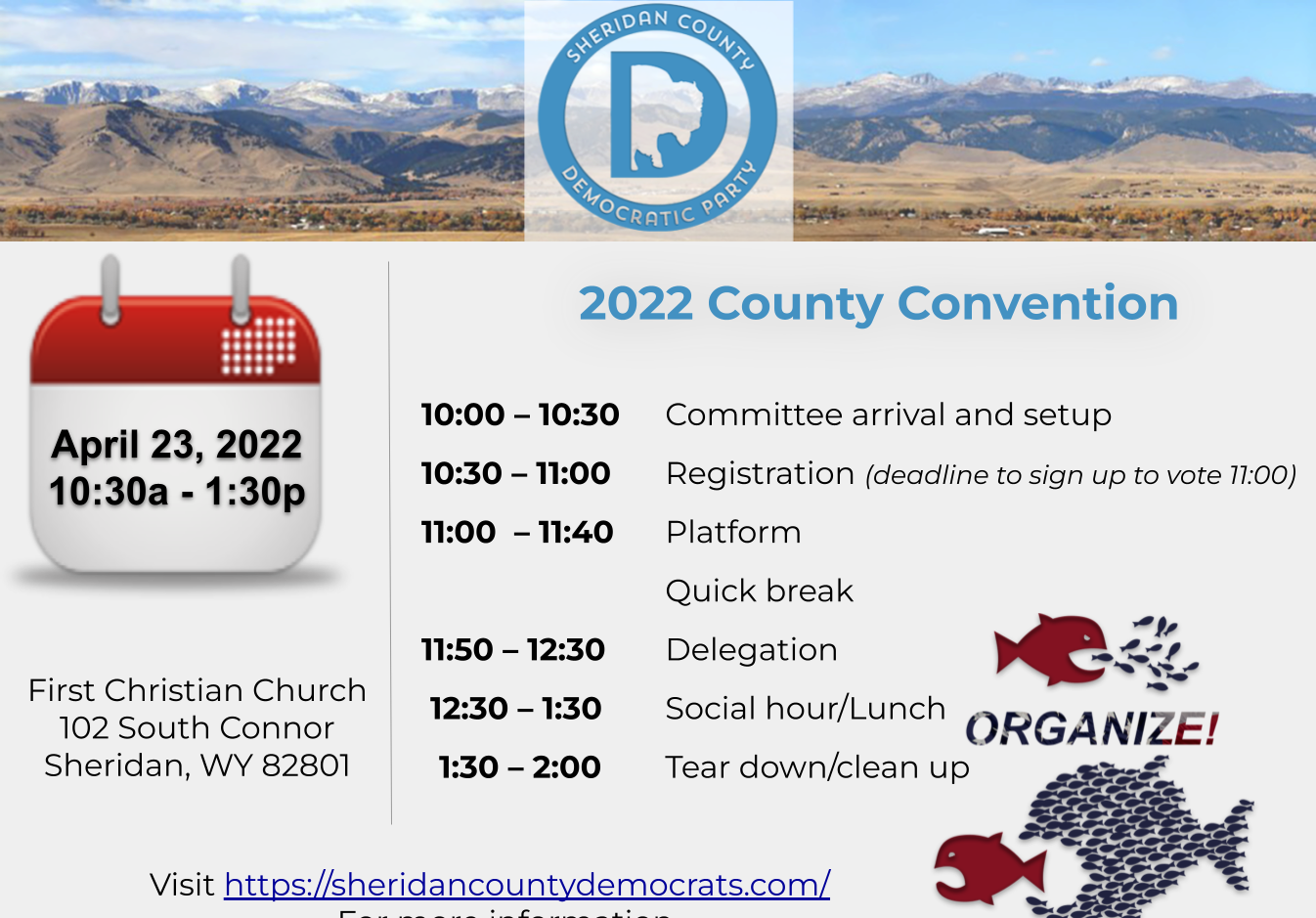 County Convention 2022 – Social/Lunch – Sheridan County Democratic Party